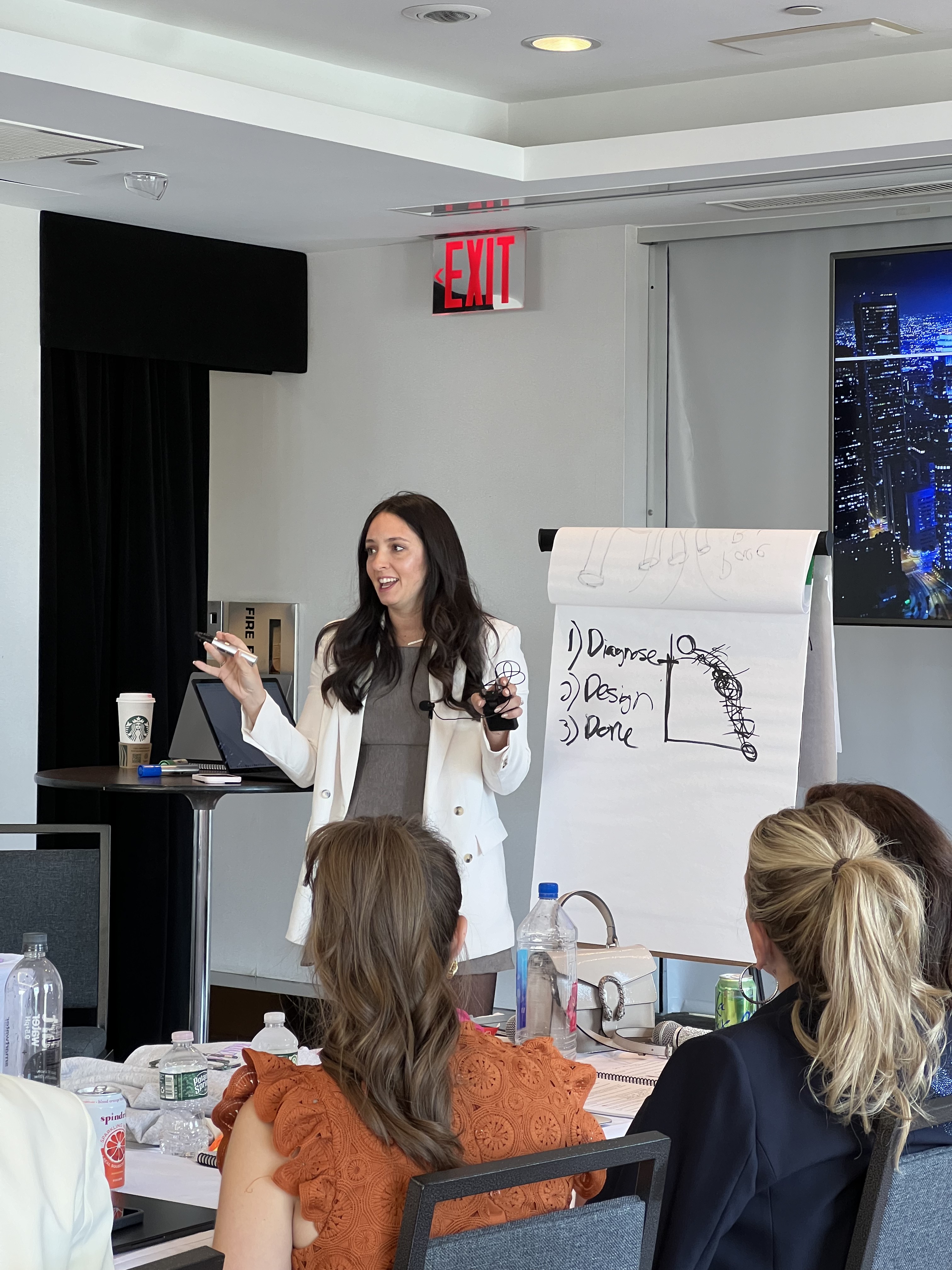 Dr. Katie Schwartz working with a team